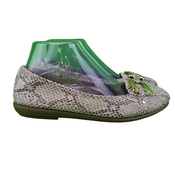 ✅Aerosoles Sherbet Faux Snake-Skin Ballet Flats Women's 9M Slip On Shoes - Picture 2 of 16